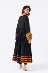 2-Pc Embroidered Raw Silk Shirt with Straight Trouser SCPM3-44